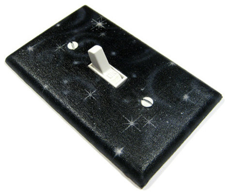 Black Star Galaxy Swirl Light Switch Cover by Modern Switch - Eclectic - Switch Plates And ...