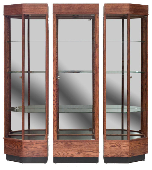 3 Piece Wall Display Case Contemporary Display And Wall Shelves