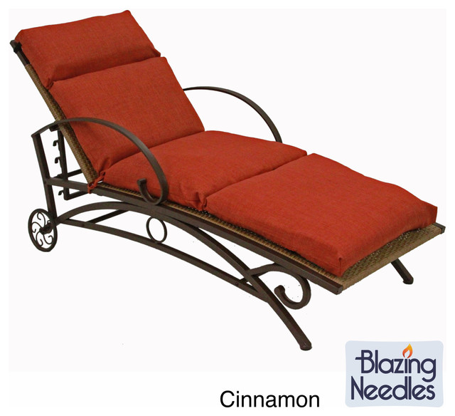 Blazing Needles Solid Allweather UVresistant Outdoor Chaise Lounge