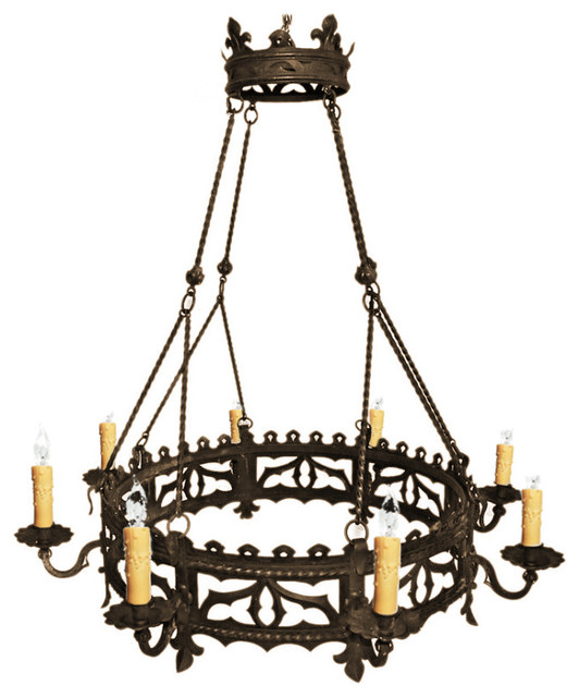 CH060 Hand Made Iron Chandelier Designs Mediterranean Chandeliers san diego by Hacienda