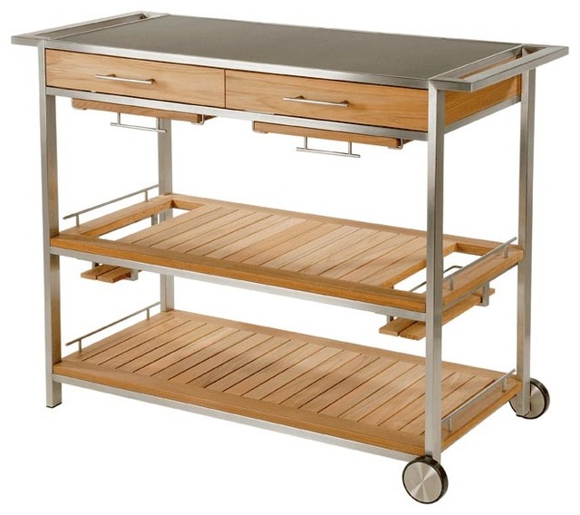 Barlow Tyrie Mercury Serving Table Modern Outdoor Dining Tables