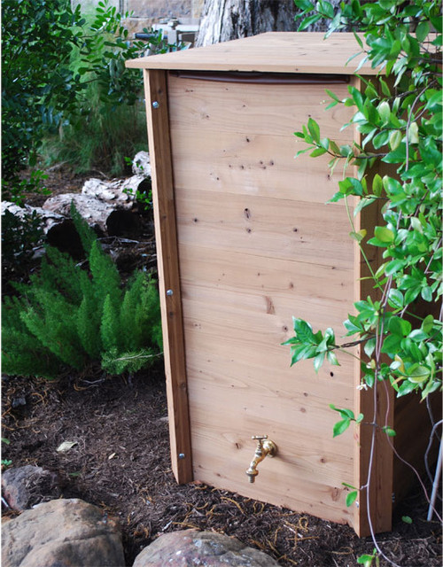 Square Spruce 70 Gallon Rain Barrel / Rain Catcher Rain Barrels