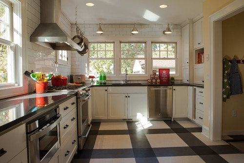 kitchen with vinyl flooring