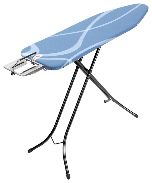 Brabantia Ironing Table, Steam Iron Rest, Metallic Black Frame, Swirl