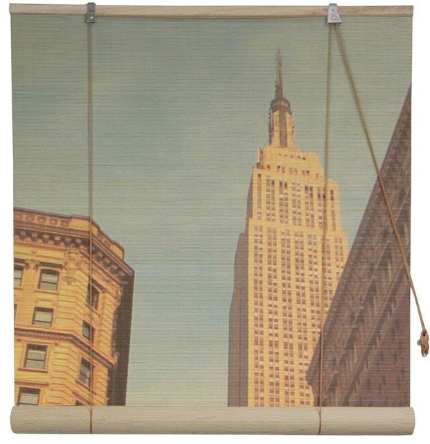 Empire State Building Bamboo Blinds - (48 in. x 72 in.) traditional 