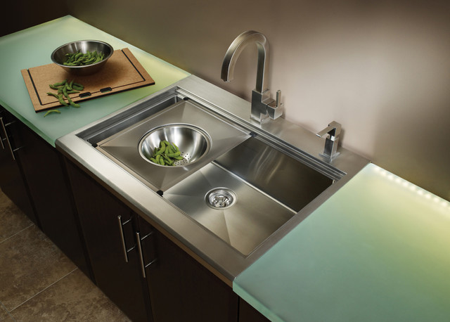 american standard kitchen sink with cutting board