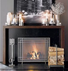  Pewter Fireplace Tool Set in Fireplace Accessories | Crate and Barrel