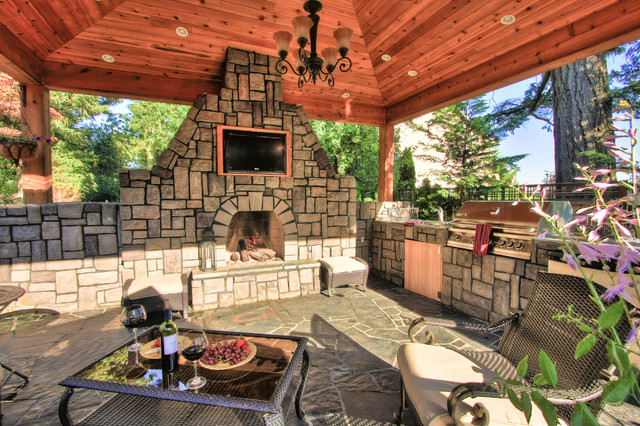  outdoor gazebo plans with fireplace