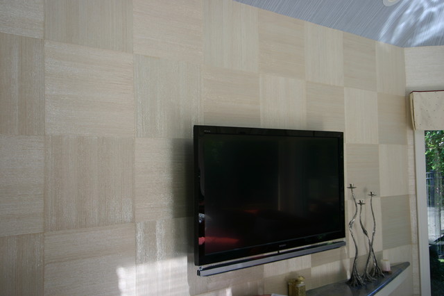Wall coverings contemporary-family-room