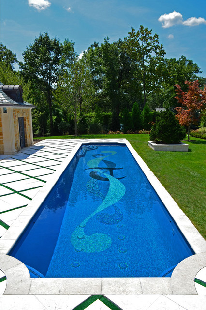Alpine NJ - Custom Glass Tile Inground Swimming Pool Design NJ ...