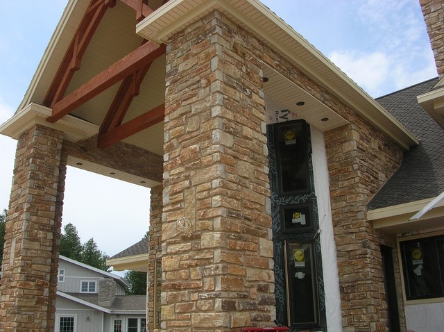 Rustic Stone Veneer rustic-entry