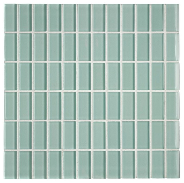 Waterworks Kromaglas 1" x 2" Stacked Mosaic tile