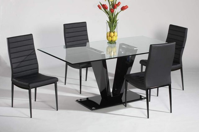  Leather Italian Modern Table with Chairs contemporarydiningtables