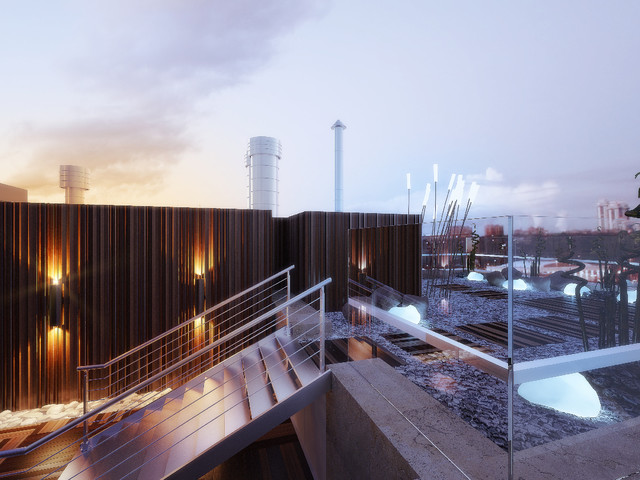 PENTHOUSE st. Gilyarovskogo contemporary patio