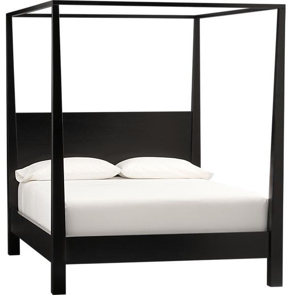 Pavillion Black Canopy Bed - Modern - Canopy Beds - by Crate&Barrel
