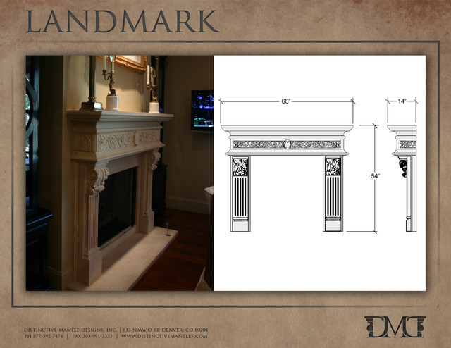 Landmark Stone Fireplace Mantel Surround - Traditional - Indoor ...