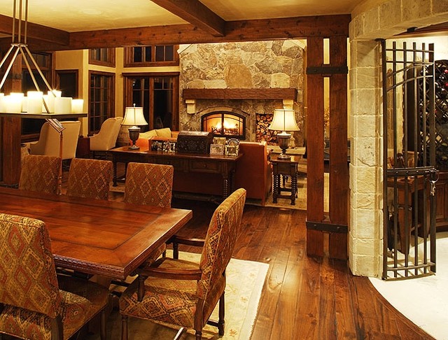 Rustic Modern Mountain Retreat - traditional - dining room - boise ...