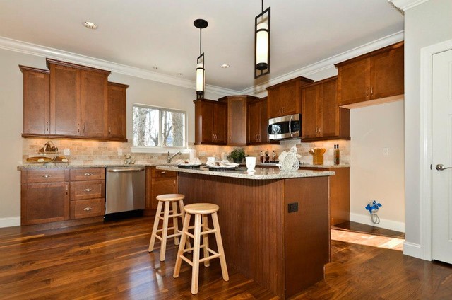Shaker Walnut Cabinets - Contemporary - Kitchen - other metro - by