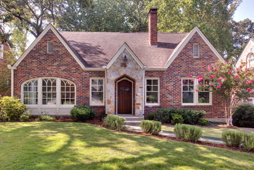 Multicolored Brick and Stone Exterior