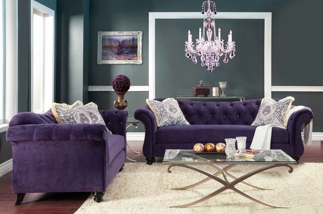 Purple Living Room Chair Luxe Purple Piece Sofa Set Contemporary Living Room Furniture Sets - Purple Living Room Chair