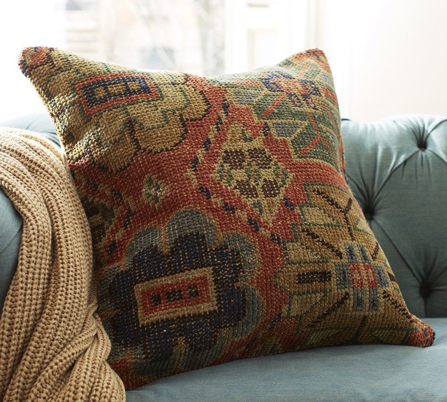 Norton Hand-Knotted Pillow Cover - Traditional - Decorative Pillows - other metro - by Pottery Barn