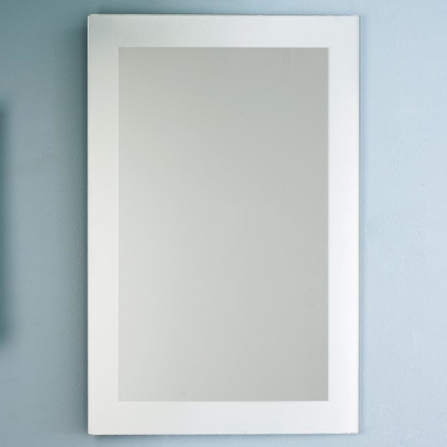Frosted Edge Rectangular Mirror Wall Mirrors By Shades Of Light 