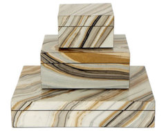 Agate Stacking Boxes contemporary storage boxes