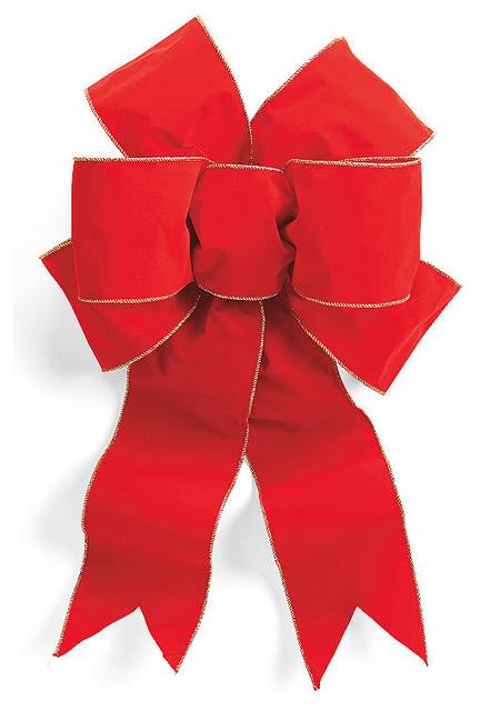 set of two pre made red outdoor christmas bows set of two pre made red outdoor christmas bows