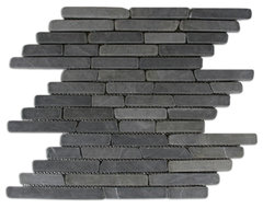Grey Pencil Stone Mosaic Tile modern-mosaic-tile