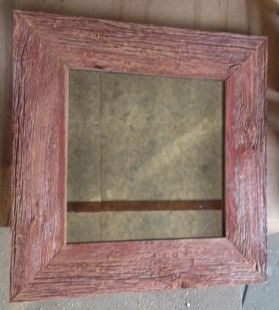 Custom Antique Mirror Glass & Rustic Barn Wood Frame ...