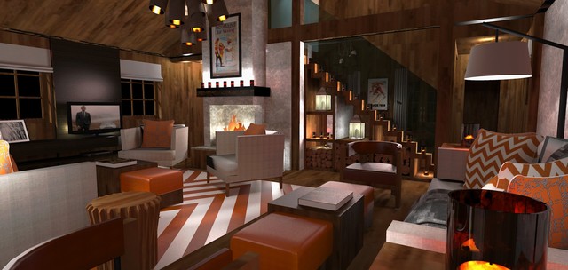 Chalet in Switzerland eclectic family room