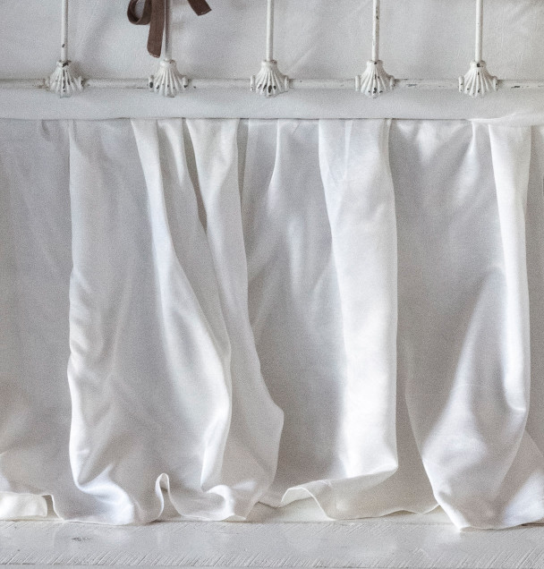 Satin Crib Dust Ruffle Modern Baby Bedding by Rosenberry Rooms