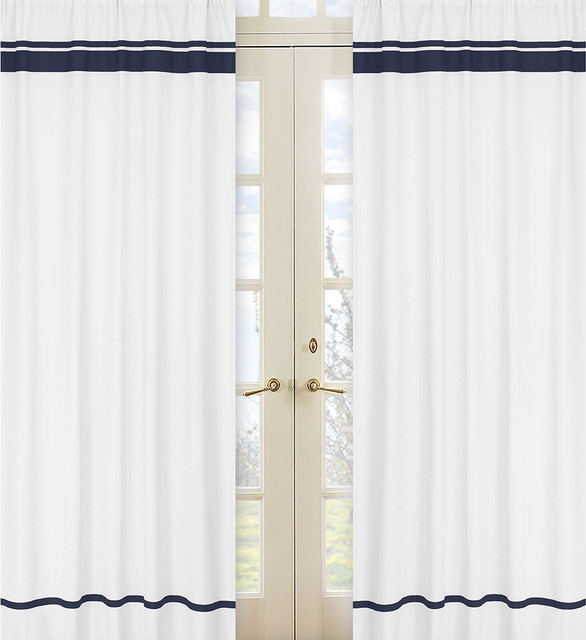 Navy And Beige Curtains Navy Cafe Curtains