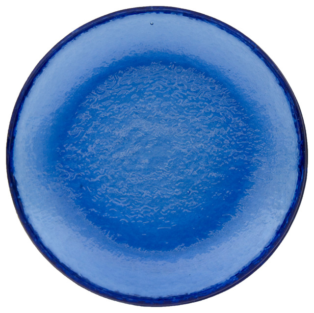 RecycledGlass Salad Plate, Cobalt Blue contemporarysaladanddessert