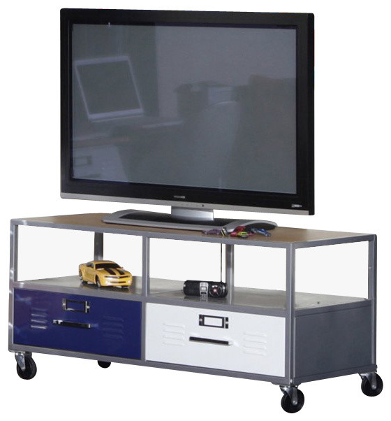 Elite Products Locker Room Mobile TV Stand Contemporary Media