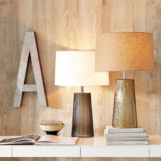 Fluted-Glass Table Lamp - contemporary - table lamps - by West Elm