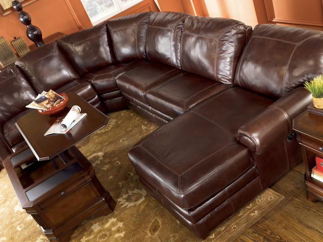 Merrion - Mahogany Sectional by Ashley Furniture - - sectional ...