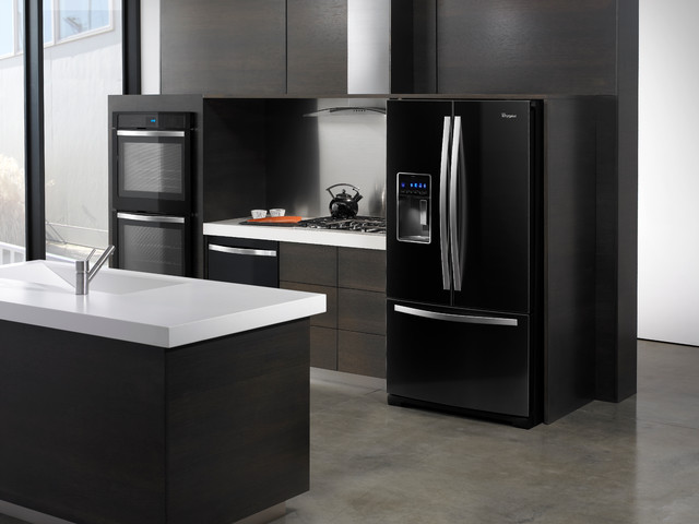 black appliances for modern kitchen
