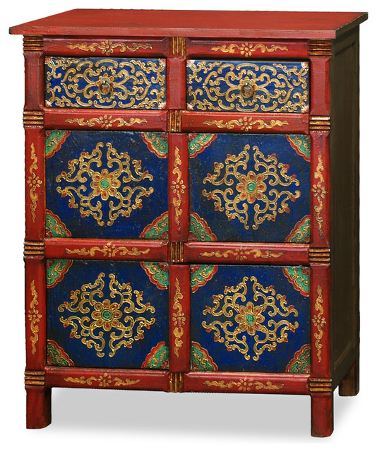 HandPainted Tibetan Chest Asian Accent Chests And by