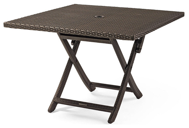 Cafe Square Folding Table, Patio Furniture - Traditional - Outdoor Pub