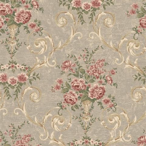 nausett floral damask wallpaper shabby chic wallpaper by wallaper boulevard nausett floral damask wallpaper shabby chic wallpaper by wallaper boulevard