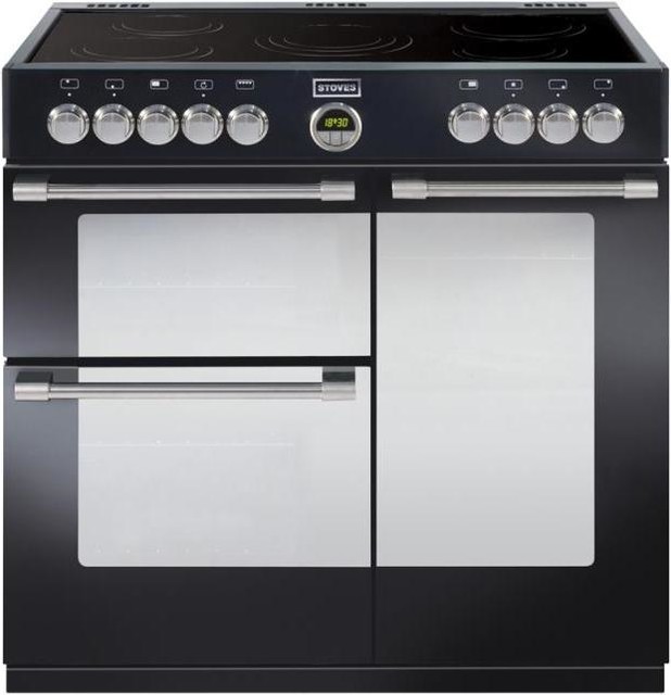 Stoves STERLING900E 90cm Electric Range Cooker in Black Traditional