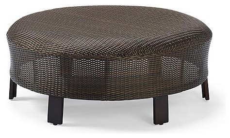 Del Mar Round Outdoor Ottoman, Patio Furniture - Traditional - Outdoor ...