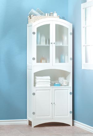 Bathroom Vanities Discount on Tall Corner Bathroom Linen Cabinet