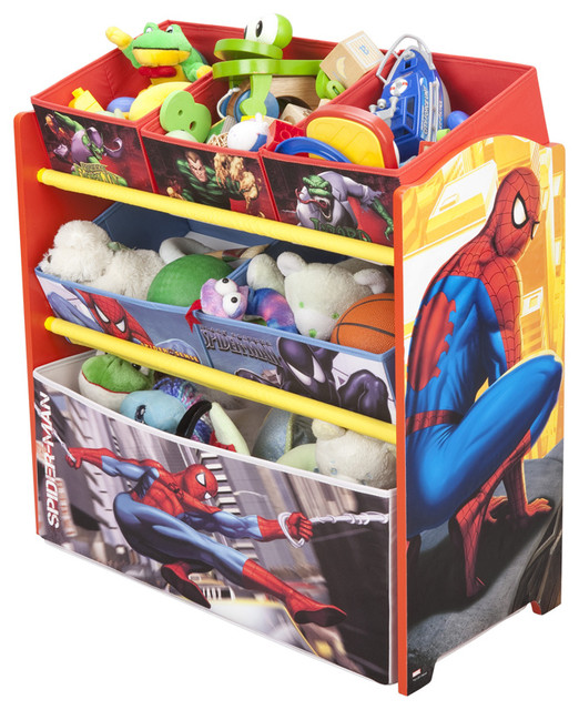 spiderman toy boxes storage