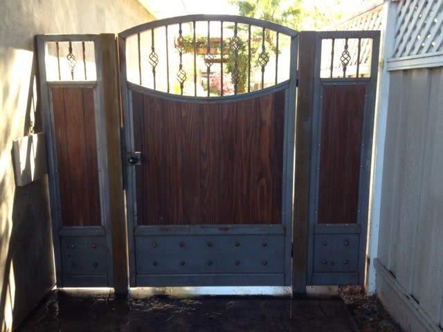 Redwood Pedestrian Gate contemporary-exterior