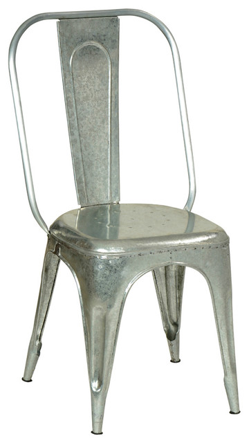 Galvanized Metal Chair - Industrial - Dining Chairs - other metro ...