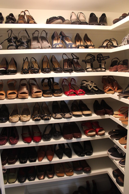 Shoe Shelves in Walk-In Closet - Traditional - Closet - minneapolis