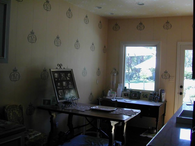 Monogram Stenciled Office eclectic