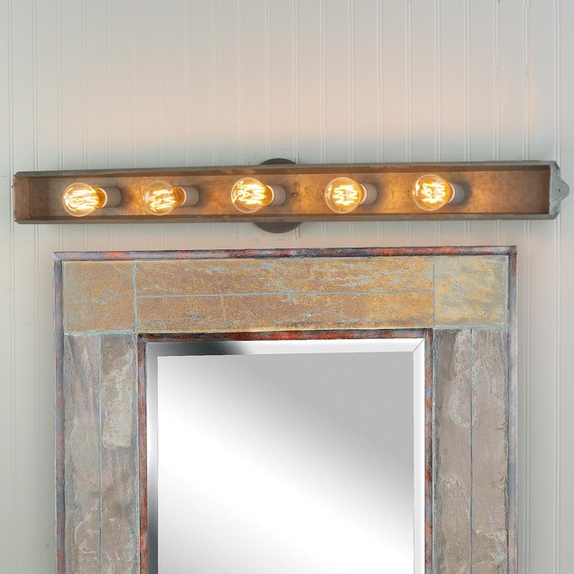 Galvanized Rustic Vanity Light  Bathroom Vanity Lighting 